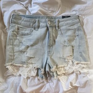 NWT American Eagle High Rise Shortie Shorts Size 6